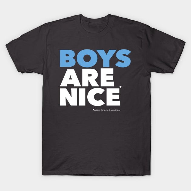 Boys are nice (subject to terms and conditions) T-Shirt by AO01